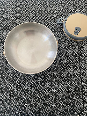 Freshbox 3 Katlı Sızdırmaz Yemek Termosu Sefer Tası 1,8 Lt Kahverengi Özel Seri