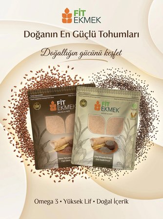 fit Chia Lavaş Ekmeği 300gr ve Keten Tohumlu Lavaş Ekmeği 300gr 