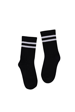 Çocuk Çorap Soket 3 Çift Unisex Beyaz-Siyah-Gri