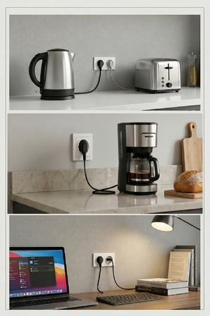 Duvar Prizi Topraklı Ev Seti Beyaz 16A 250V Monofaze İç Mekan Elektrik Prizi Standart Tip