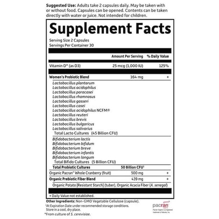 Dr. Formulated Probiotics Urinary Tract+ - 50 Billion CFU - Supports Digestive, Immune & Urinary Tract+ 60 Veg Capsules