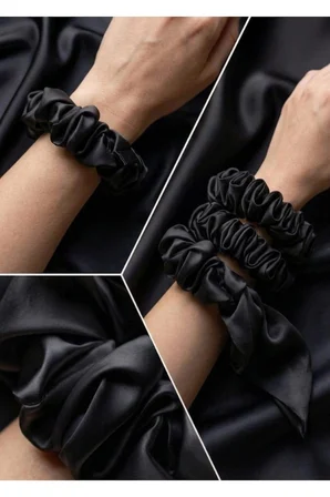 Lüks Saten Saç Tokası – Saç Kırmayan İz Bırakmayan Large Scrunchie Topuz Tokası (1 ADET)