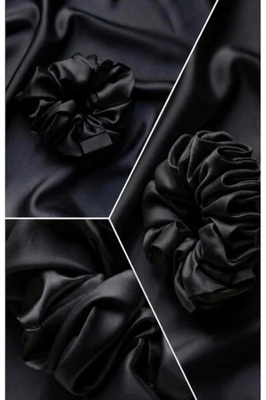 Lüks Saten Saç Tokası – Saç Kırmayan İz Bırakmayan Large Scrunchie Topuz Tokası (1 ADET)