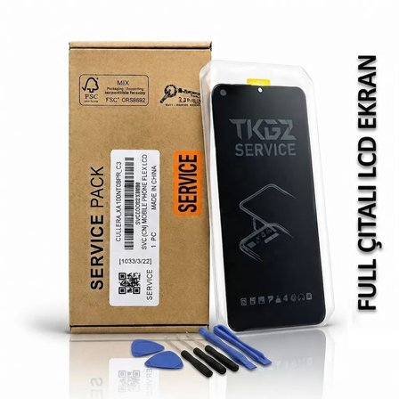Tkgz - Samsung Galaxy A16 - 5G - İle Uyumlu Lcd Ekran Dokunmatik Servıce Pack Lcd Full Çıtalı + Tamir Kiti