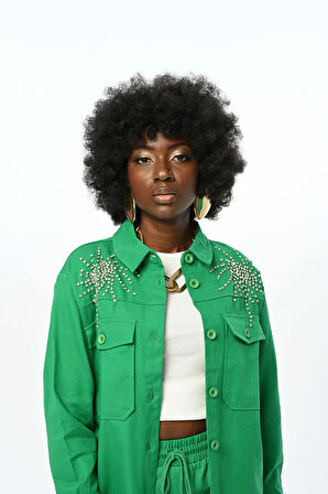 robası taş işlemeli ceket