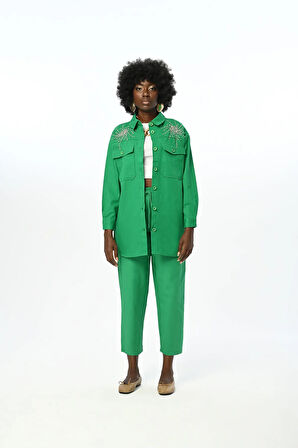 robası taş işlemeli ceket