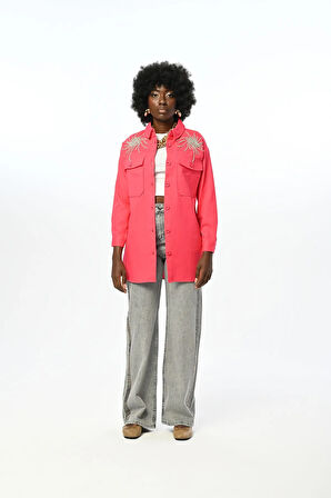 robası taş işlemeli ceket