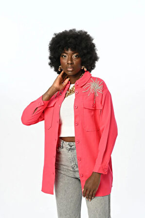 robası taş işlemeli ceket