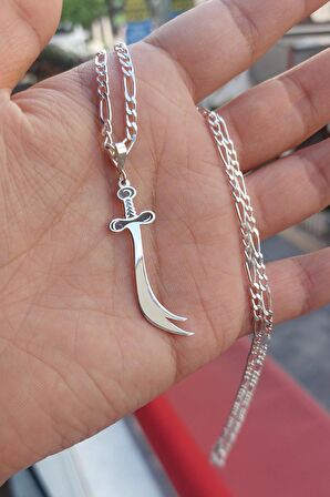 925 Ayar Gümüş Zülfikar Kolye