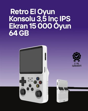 BFS R36S 64 GB Retro Oyun Konsolu – Çoklu Emülatör Desteği, Linux Tabanlı Açık Sistem