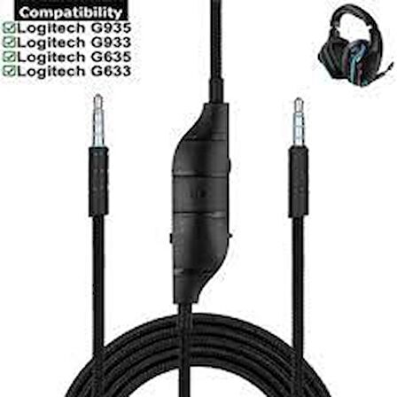 Logitech G933 ve G633 Örgü 3.5 Jack Kablosu