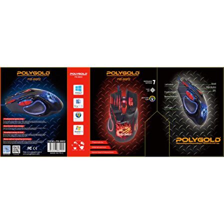  Oyun Mouse 2400 Dpi Rgb Işıklı Mouse Gaming Mouse PG-8812