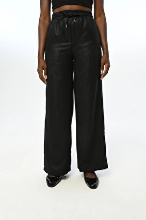 KADIN BELİ LASTİKLİ BOL PAÇA SİMLİ PANTOLON