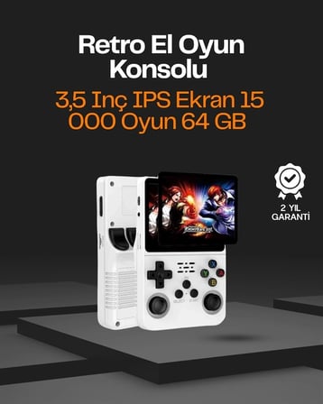BFS R36S Taşınabilir Retro Oyun Konsolu – 15.000 Oyun, 64 GB Depolama, IPS Ekran
