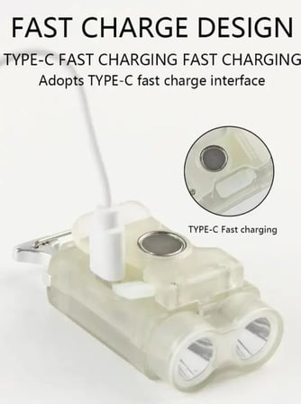 F.b.ı V15 Edc El Feneri 1200lm Anahtarlık Işık Tip-c Şarj Edilebilir Taşınabilir Mini Torch Mıknatıs Klips Ile Kamp Cep Fener