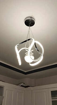 Modern Sarkıt Larne G Krom3 Mika Kelebek Led Mika Ledli Avize Hol Antre , ,