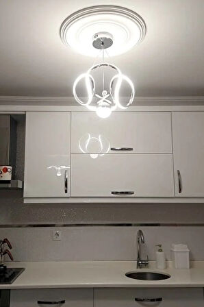 Modern Sarkıt Larne G Krom3 Mika Kelebek Led Mika Ledli Avize Hol Antre , ,