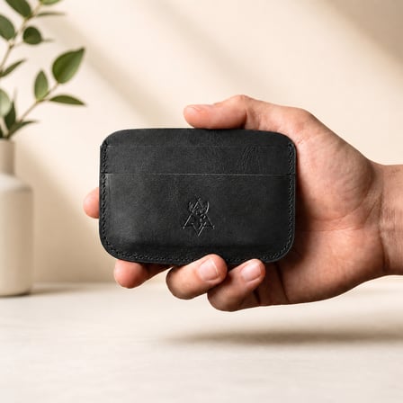 Hakiki Deri Kartlık – Minimalist Oval Tasarım 