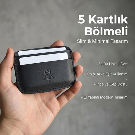 Hakiki Deri Kartlık – Minimalist Oval Tasarım 
