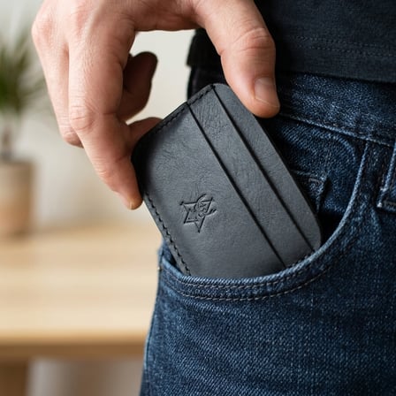 Hakiki Deri Kartlık – Minimalist Oval Tasarım 