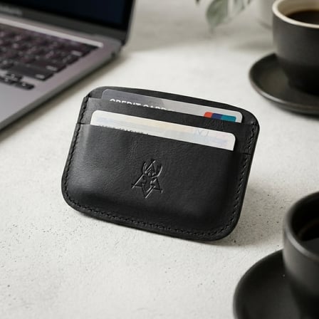 Hakiki Deri Kartlık – Minimalist Oval Tasarım 