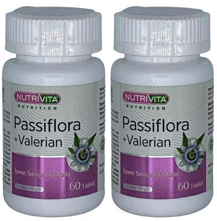 Passiflora Valerian 2x60 Tablet Kedi Otu