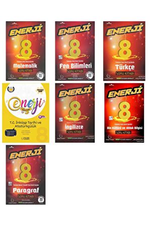 LGS 8. Sınıf Enerji Serisi Tüm Dersler Soru Bankası 7 Kitap