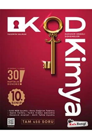 10. Sınıf KOD Kimya Haftalık Sarmal Deneme