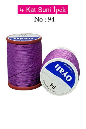 Oyalı 4 Kat Suni İpek İplik İğne Oyası Boncuk İpi Tığ Oyası No:94