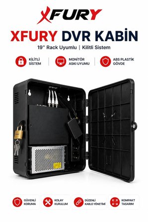 FURY Dvr/Nvr ABS Kabinet Cctv Rack  19 '' 42x32x11 cm