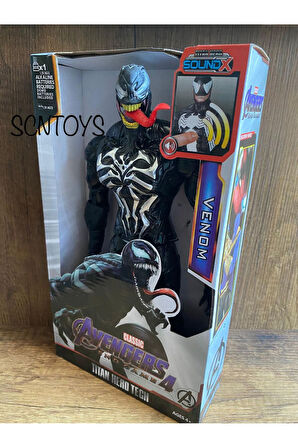 Venom The Amazing Spiderman Action Figür Oyuncak Venom Figür Işıklı Sesli 30 Cm Venom hero karakter