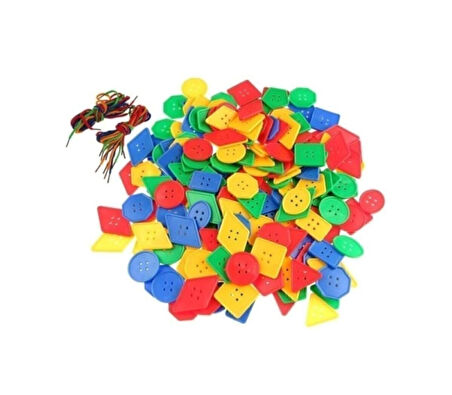 Ipli Geometrik Düğmeler Karton Kutulu 116 parça
