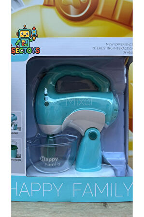 Sesli Işıklı Pilli 360 Derece Dönen Full Fonksiyon Oyuncak Ayrılabilir El Mikseri Çırpma Kaseli