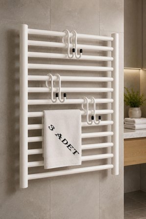 Teknor 3'lü Set Havlupan Askısı | Pratik Havlu Askısı 10x5 cm