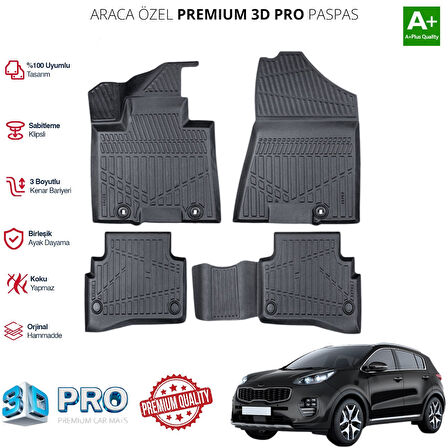 SPORTAGE ARACA ÖZEL 3D PASPAS 2016 2017 2018 2019 2020 2021