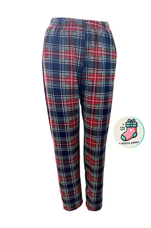 Lüx Unisex Mikro Süet Cepli Pijama Altı Tek Alt CS1 - Çorap Hediyeli.