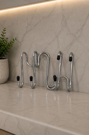 5'li Havlupan Askısı | Delmeden Takılan Banyo Havlu Askılığı 10x5 cm
