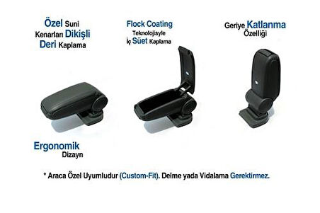 SEAT İBİZA 4 2009-2016 OMSA SİYAH KOL DAYAMA