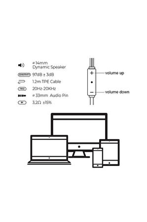 Honor 8C Uyumlu Tak Çalıştır Stero 3.5mm Jack Kulaklık MT-A270