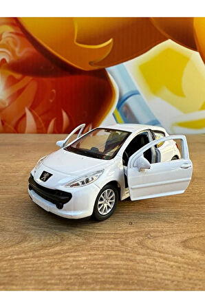 Peugeot 207 Diecast Model Araba Oyuncak Metal Model Araba Peugeot 207 Açılan Kapılar