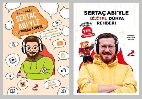 YouTuber Sertaç Abi Seti 2 Kitap (YouTuber Sertaç Abiyle Sorudan Soruya + Abiyle Dijital Dünya Rehberi Anne Baba Onaylı Tek YouTuber)