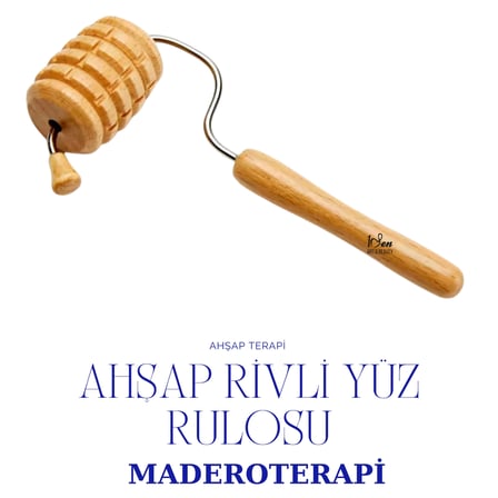Maderoterapi Rivli Rulo Ahşap Masaj Aleti