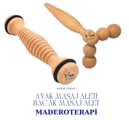 Maderoterapi Ayak Roller – Ayak Altı, Baldır 2 Li Set Masaj Aleti