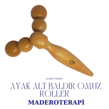 Maderoterapi Ayak Roller – Ayak Altı, Baldır 2 Li Set Masaj Aleti