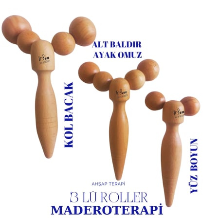 1Sen Art & Beauty Maderoterapi 3'lü Set Yüz ve Vücut Başlangıç Set