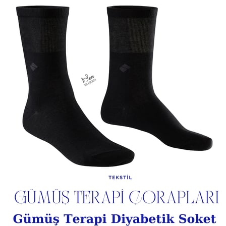Gümüş Terapi Diyabetik Soket Çorap (Unisex)