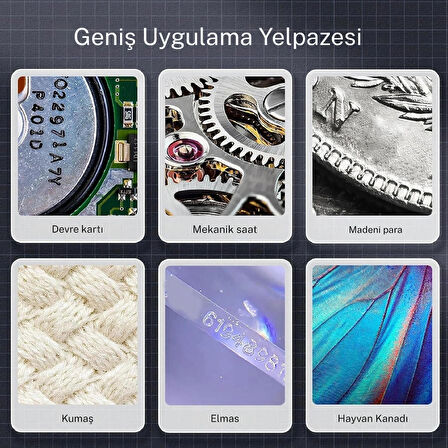 Monozone Dijital Cep Mikroskobu Sabit Odaklı Taşınabilir El Büyüteci 2İnç Renkli Ekran 500x