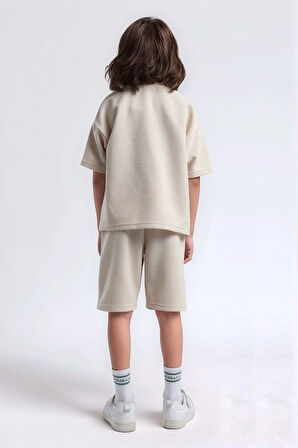 Erkek Çocuk Giyim Oversize T-Shirt & Şort İkili Takım Set LL.P01.O2.L01.004