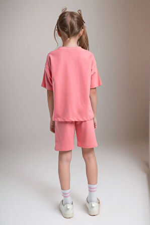 Kız Çocuk Giyim Limon %100 Pamuk T-Shirt & Şort İkili Takım LL.P01.O2.L01.006