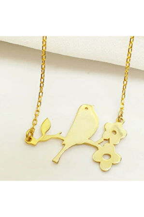 Kadın Tek Kuş Model 925 Ayar Gümüş Kolye (14 Şubat Sevgililer Günü Hediyesi)